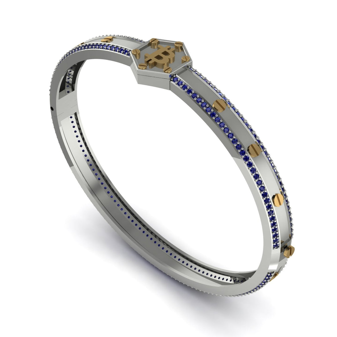 Bitcoin Sapphire Bracelet - Wesley No. 39